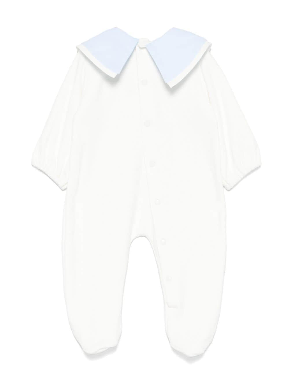 Tutina bianco/azzurro neonato