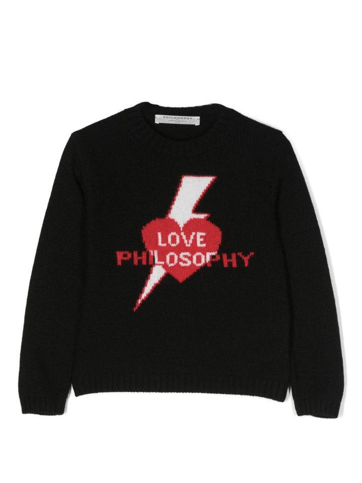 Maglione nero bambina