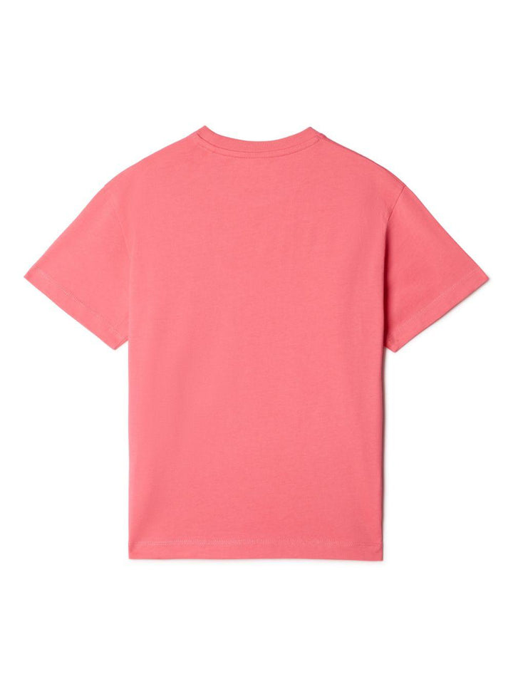 T-shirt rosa bambina con logo bianco stampato OGAA001F23JER002 3201 off-white kids 