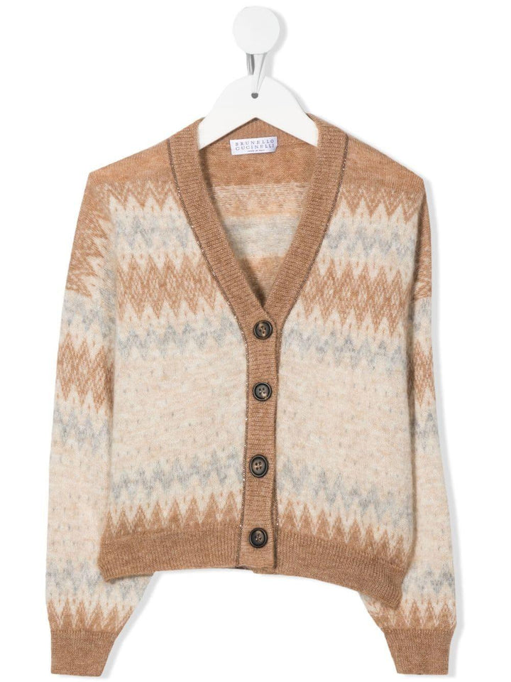 Cardigan beige bambina