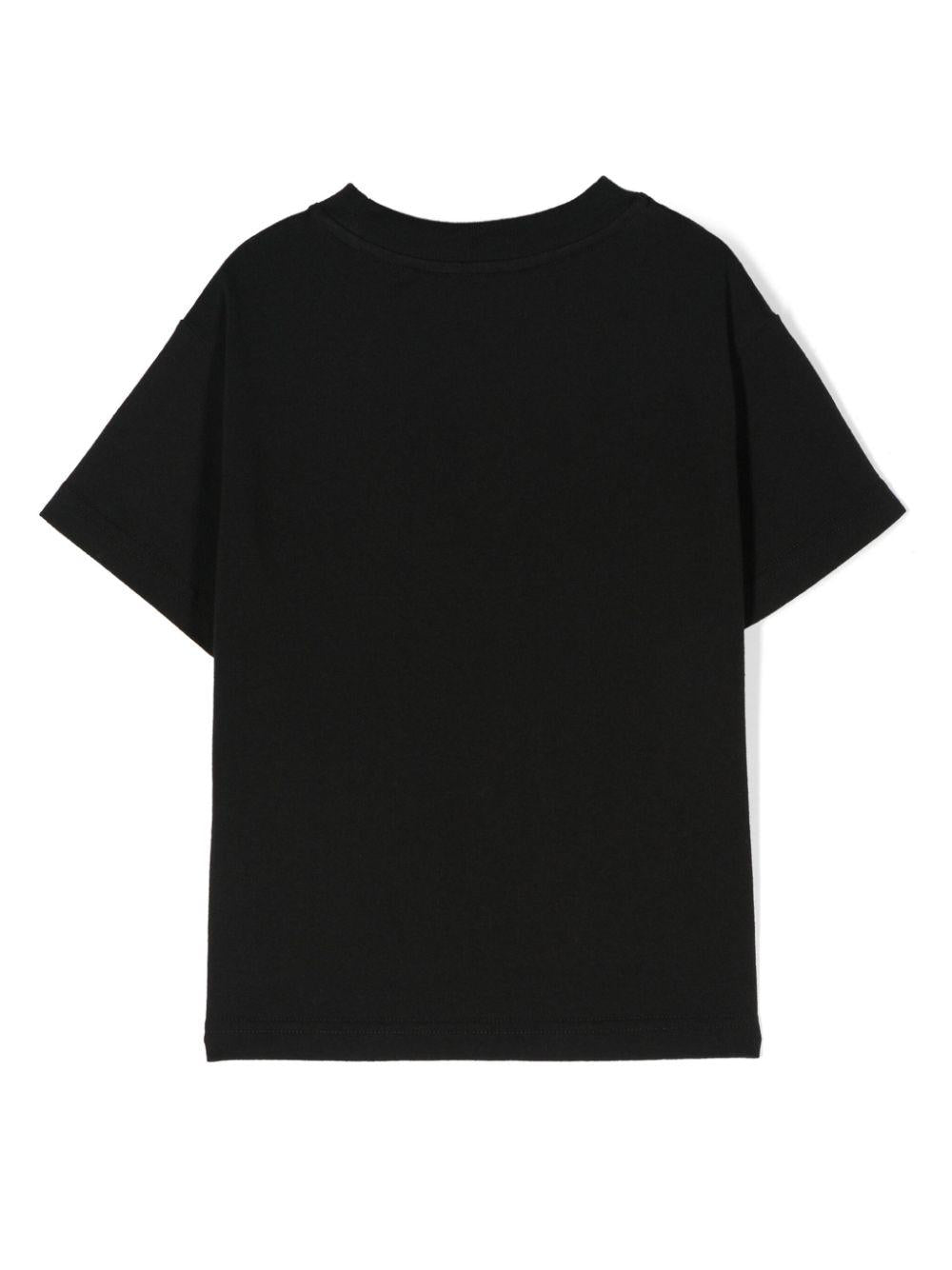 T-shirt bambino nera PBAA003C99JER005 1060 PALM ANGELS KIDS 