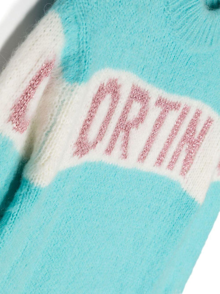 Maglione azzurro/ rosa bambina