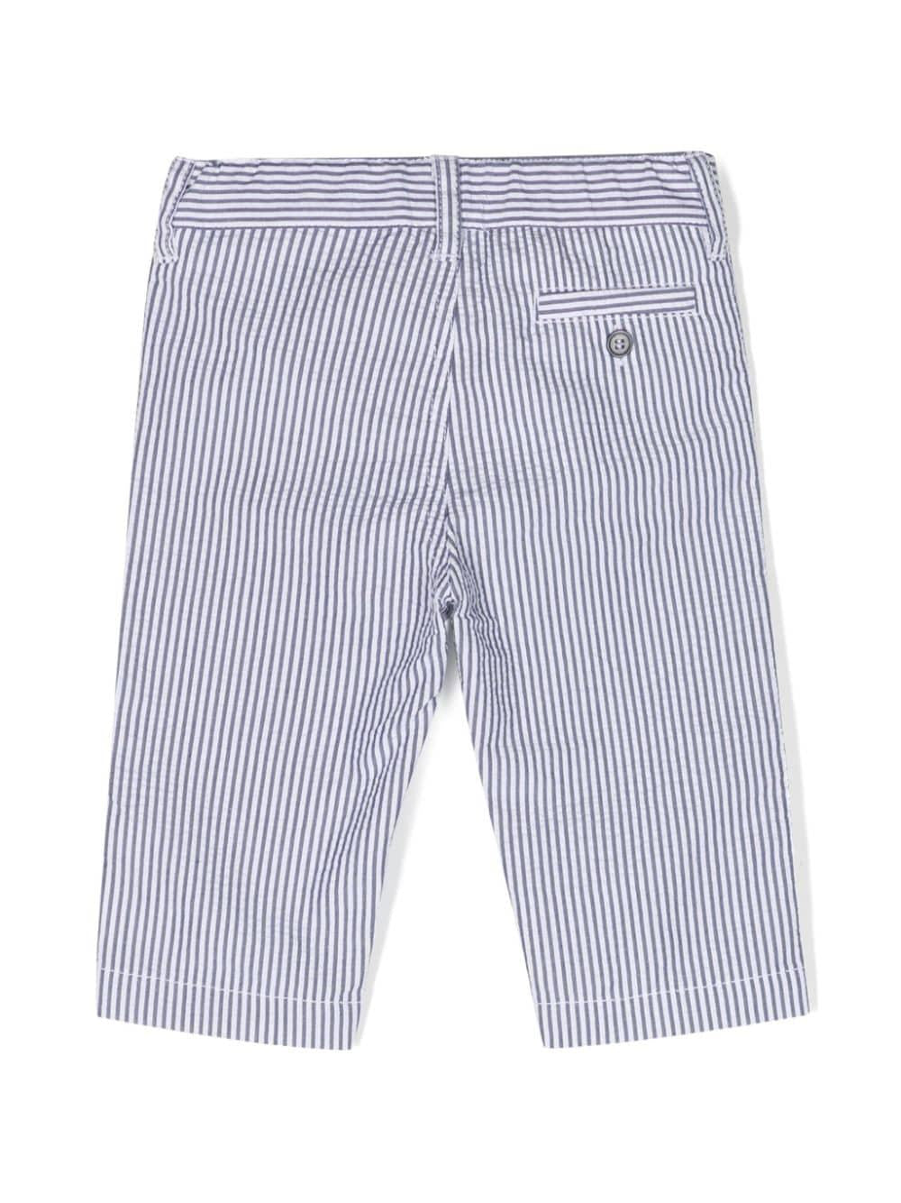 Pantaloni neonato blu/bianco