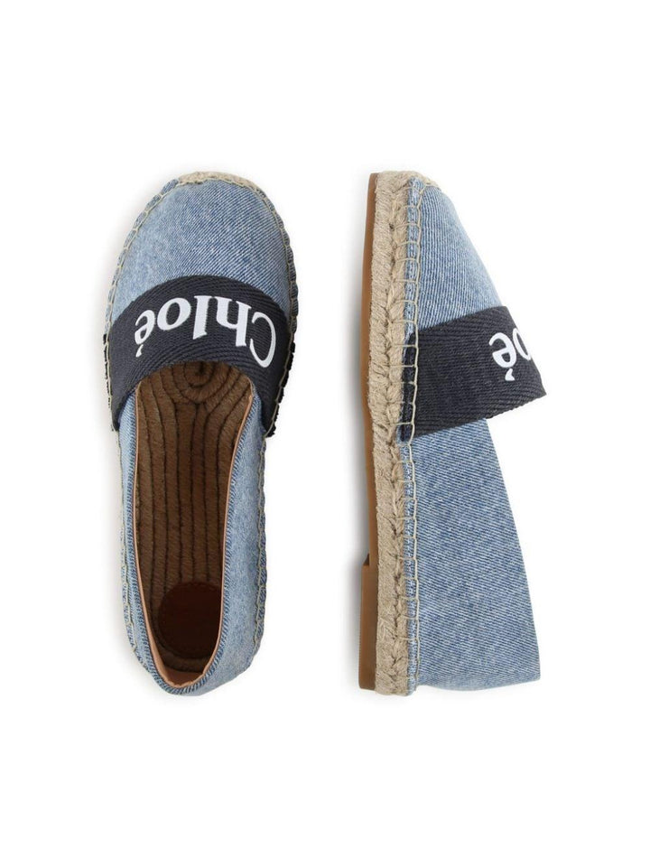 Espadrilles bambina blu/denim C20137 Z10 CHLOÉ KIDS 