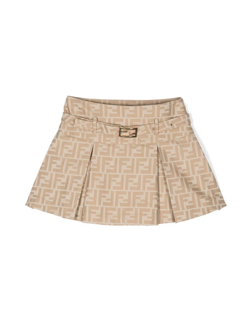 Gonna beige bambina JFE098ALO6 F1F4G FENDI KIDS 