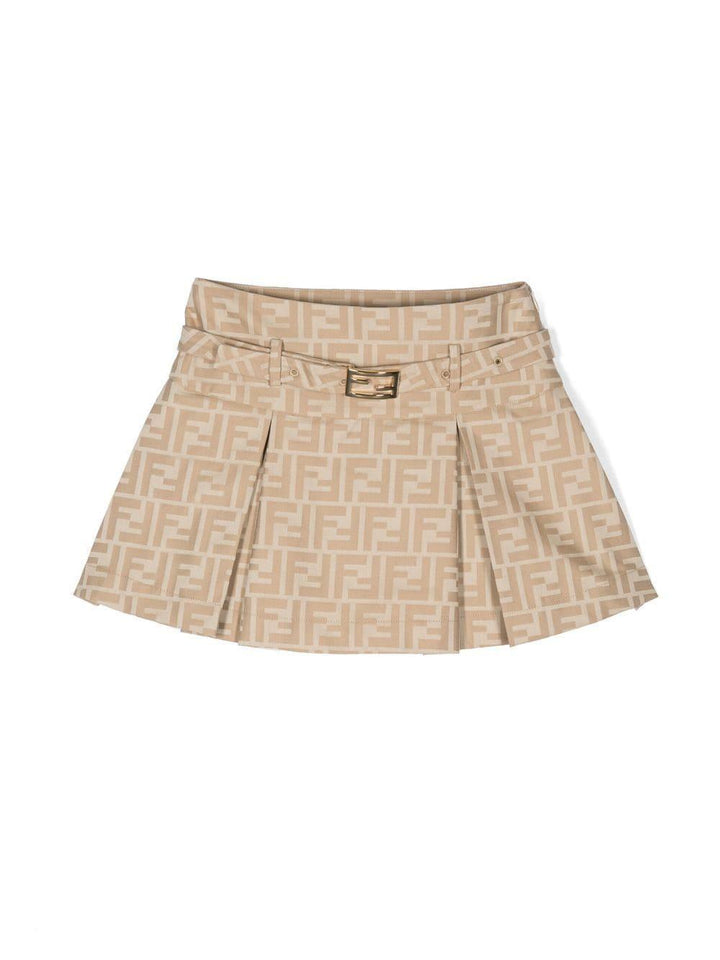 Gonna beige bambina JFE098ALO6 F1F4G FENDI KIDS 