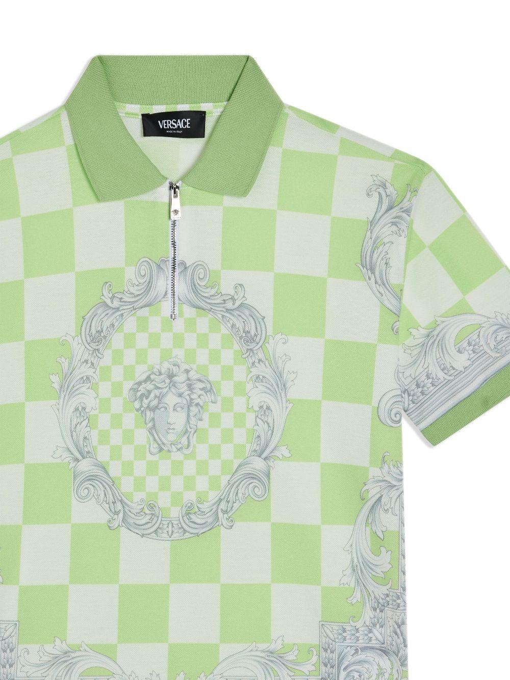 Polo bianco/verde bambino