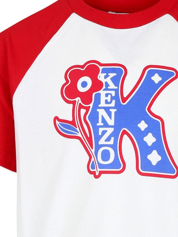 t-shirt bianco/rossa bambino