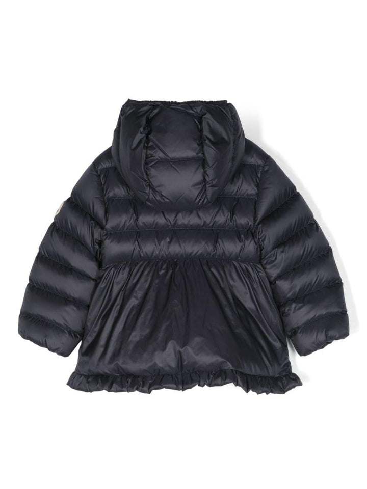 Piumino blu neonata con applicazione 1A0004353048 778 Moncler Kids 