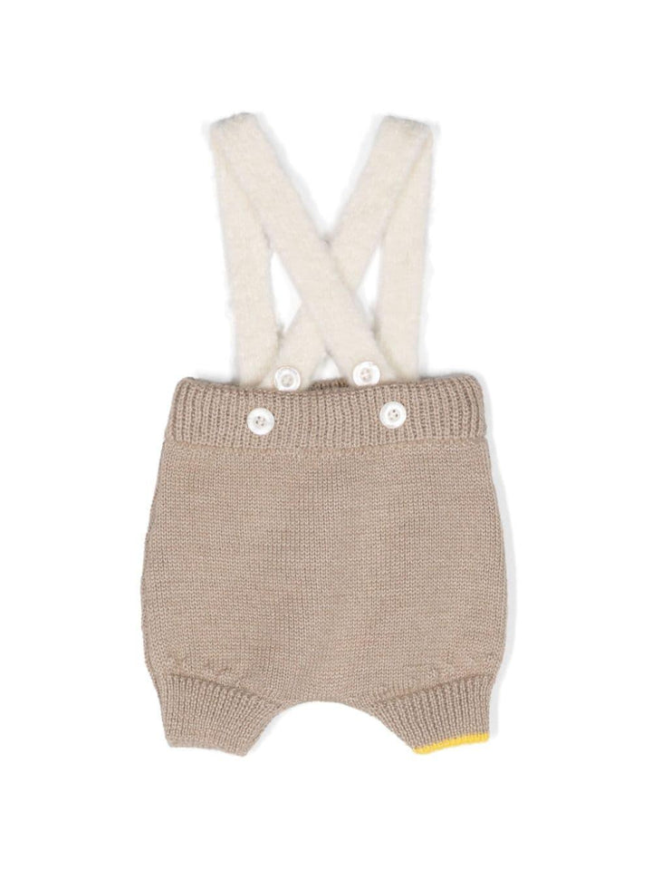 Salopette tortora/azzurro neonato unisex