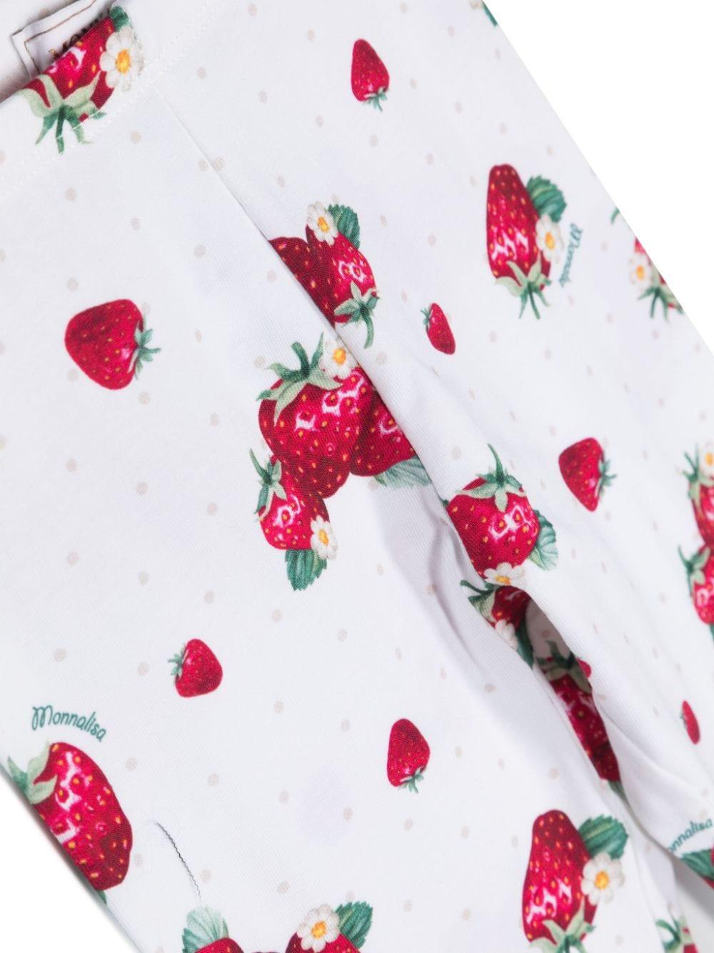 Leggins bianco/multicolore bambina