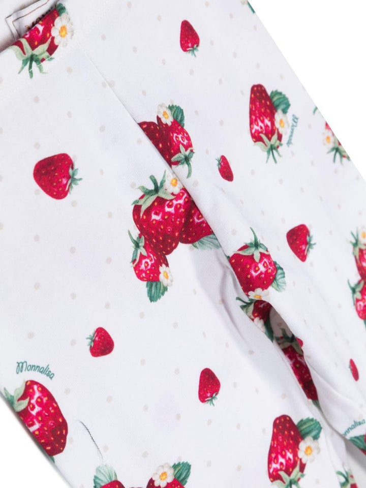 Leggins bianco/multicolore bambina