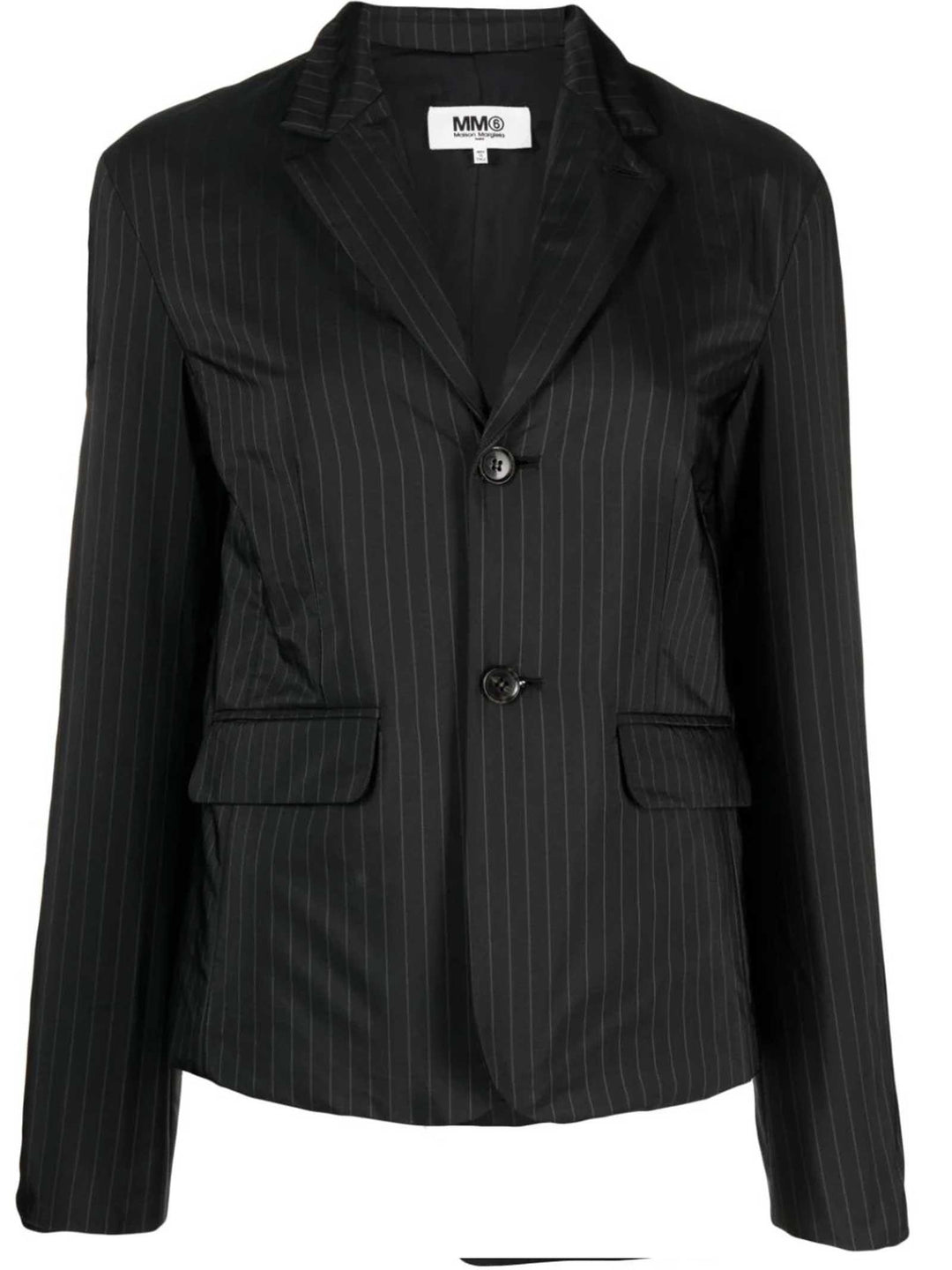 Blazer sartoriale nero donna gessato S52BN0121S78142 001F MM6 