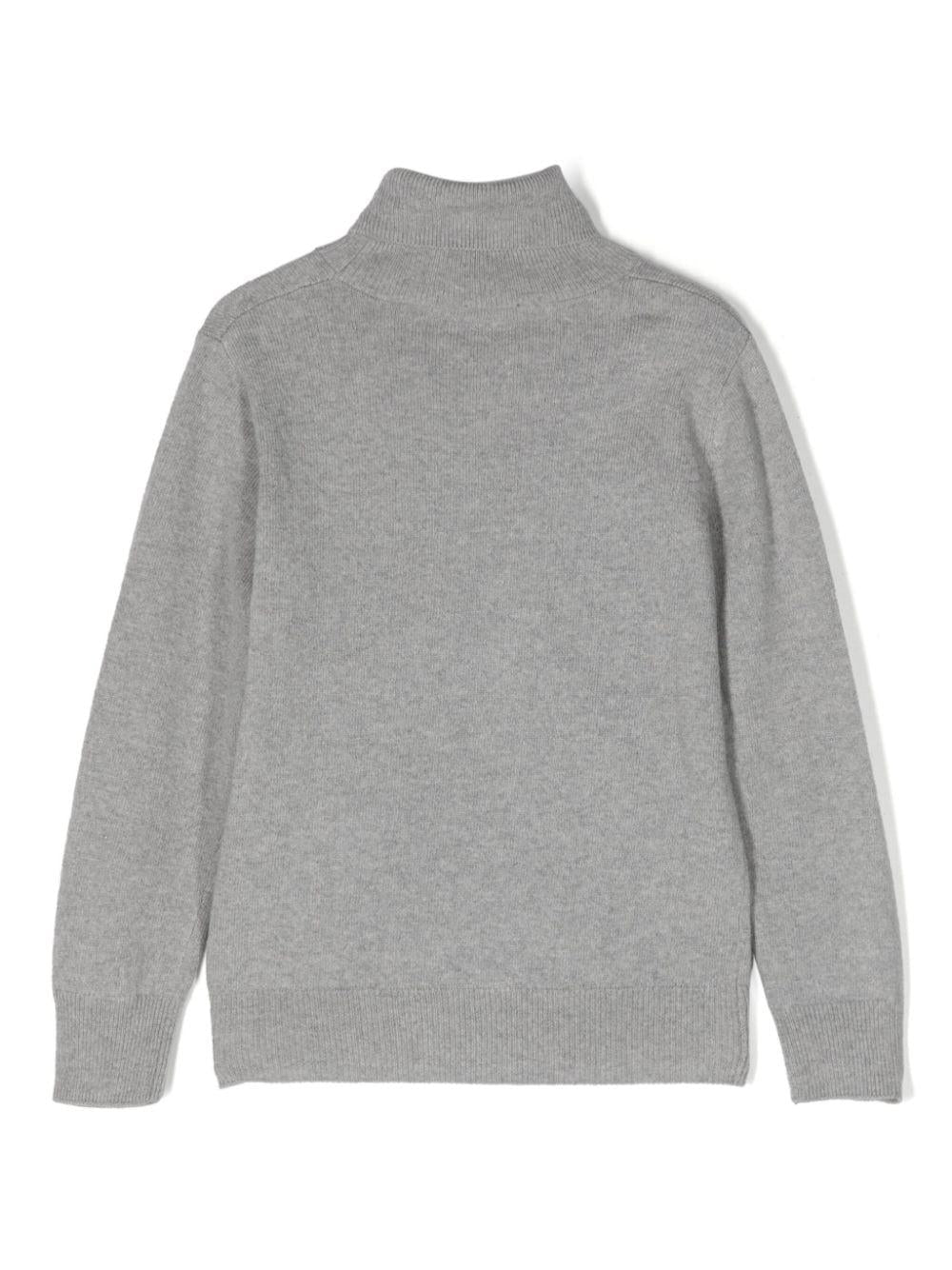 Maglione grigio bambino con stampa