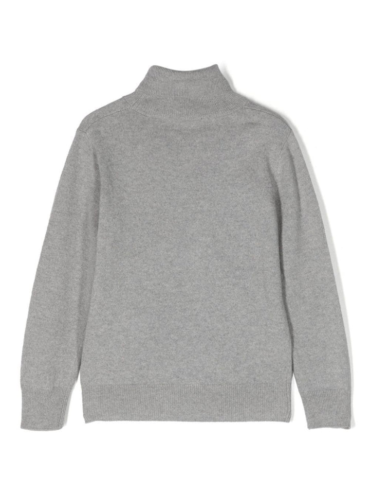 Maglione grigio bambino con stampa