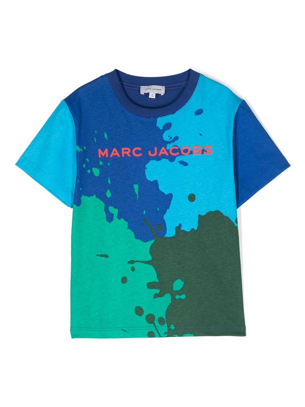 T-shirt multicolor bambino con logo stampato W25608 V76 Marc Jacobs Kids 