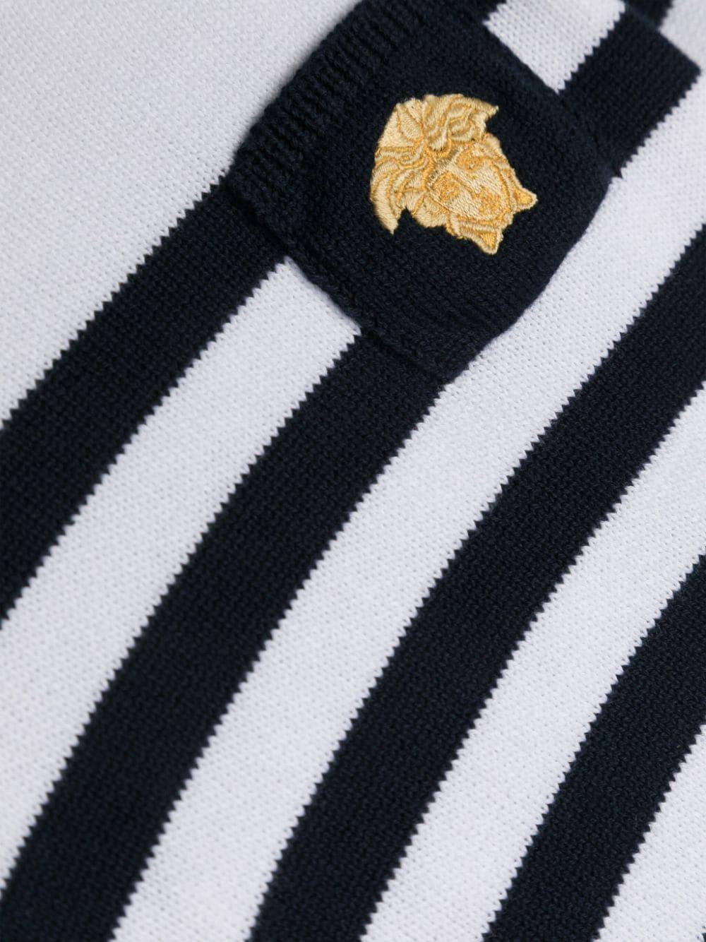 Maglione bianco/blu neonato