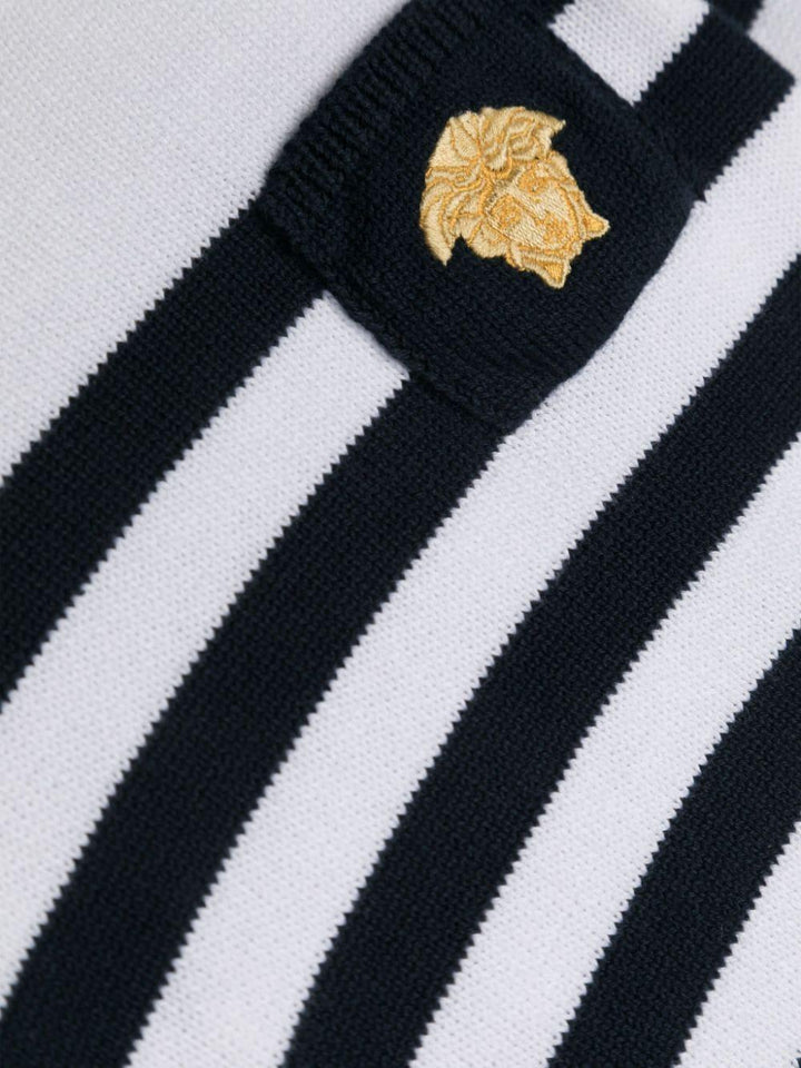 Maglione bianco/blu neonato