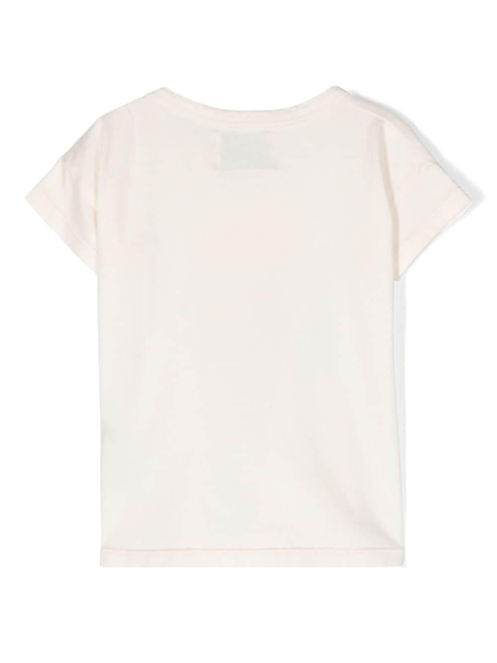 T-shirt bianca avorio neonato