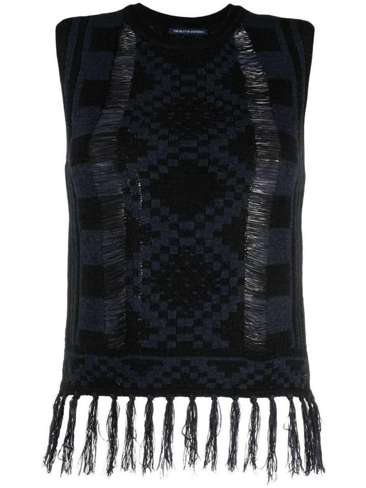 Canotta blu e nero donna 173344 0002 Scotch & Soda 