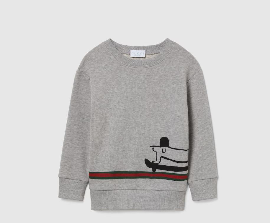 felpa grigia bambino 569693XJHCA 1183 GUCCI KIDS 