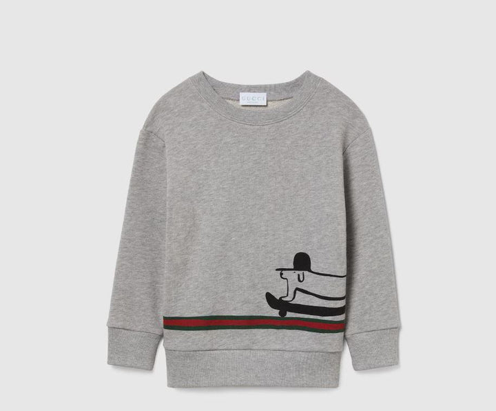 felpa grigia bambino 569693XJHCA 1183 GUCCI KIDS 