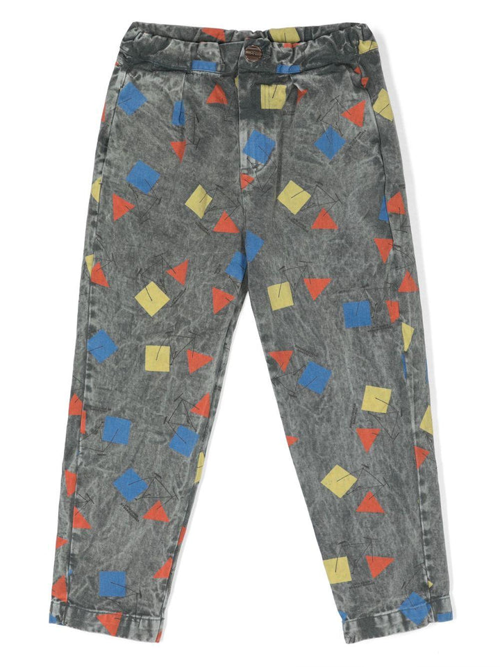Jeans grigio scuro bambino con stampa