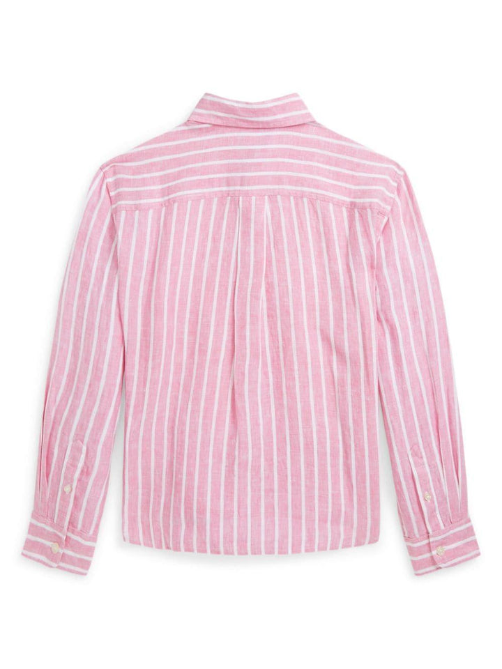 Camicia rosa/bianco bambina