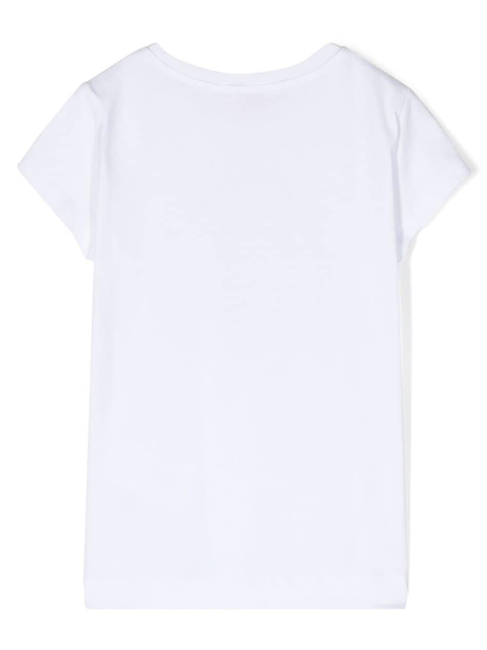 T-shirt bambina bianca 19C6353011 0099 Monnalisa kids 