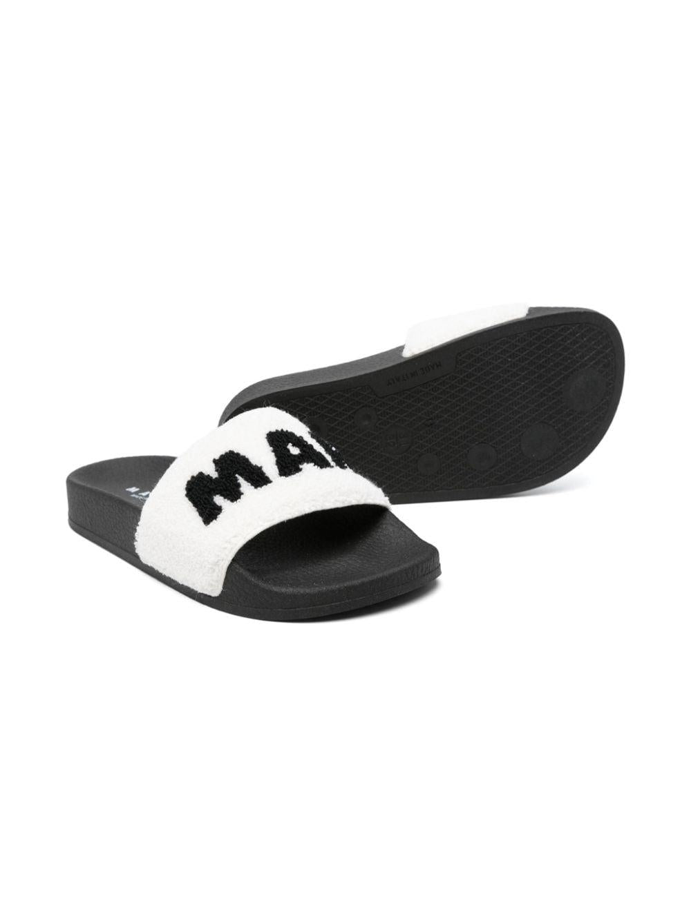 Sandali slides bianco/neri bambina 76739 VAR04 MARNI KIDS 