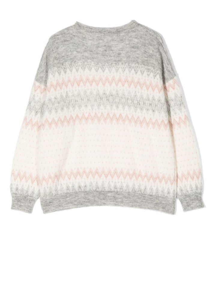 Maglione bianco bambina