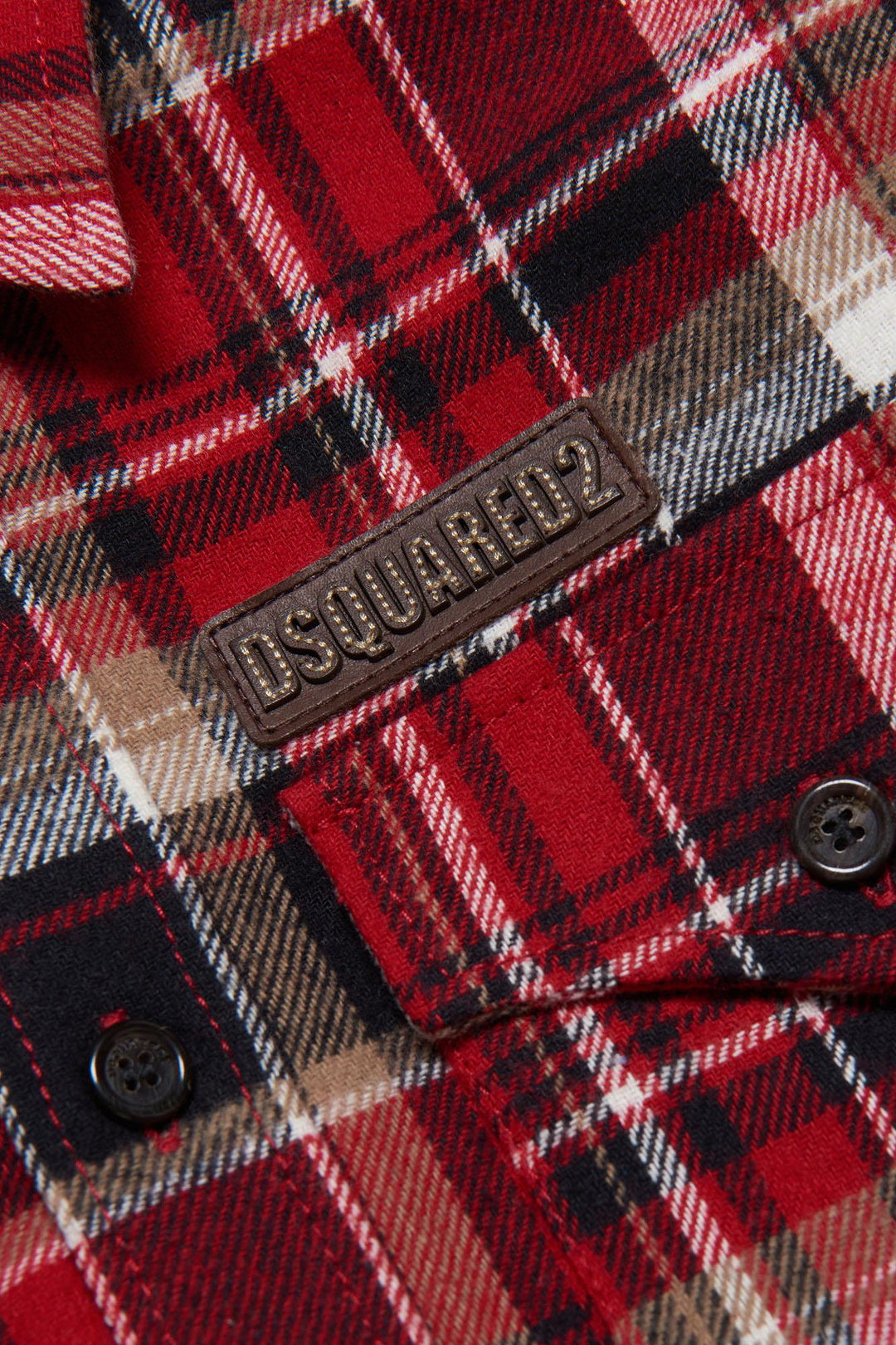 Camicia rossa bambino,con due tasche e logo frontale