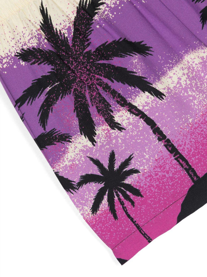 Shorts bambina viola/multicolore