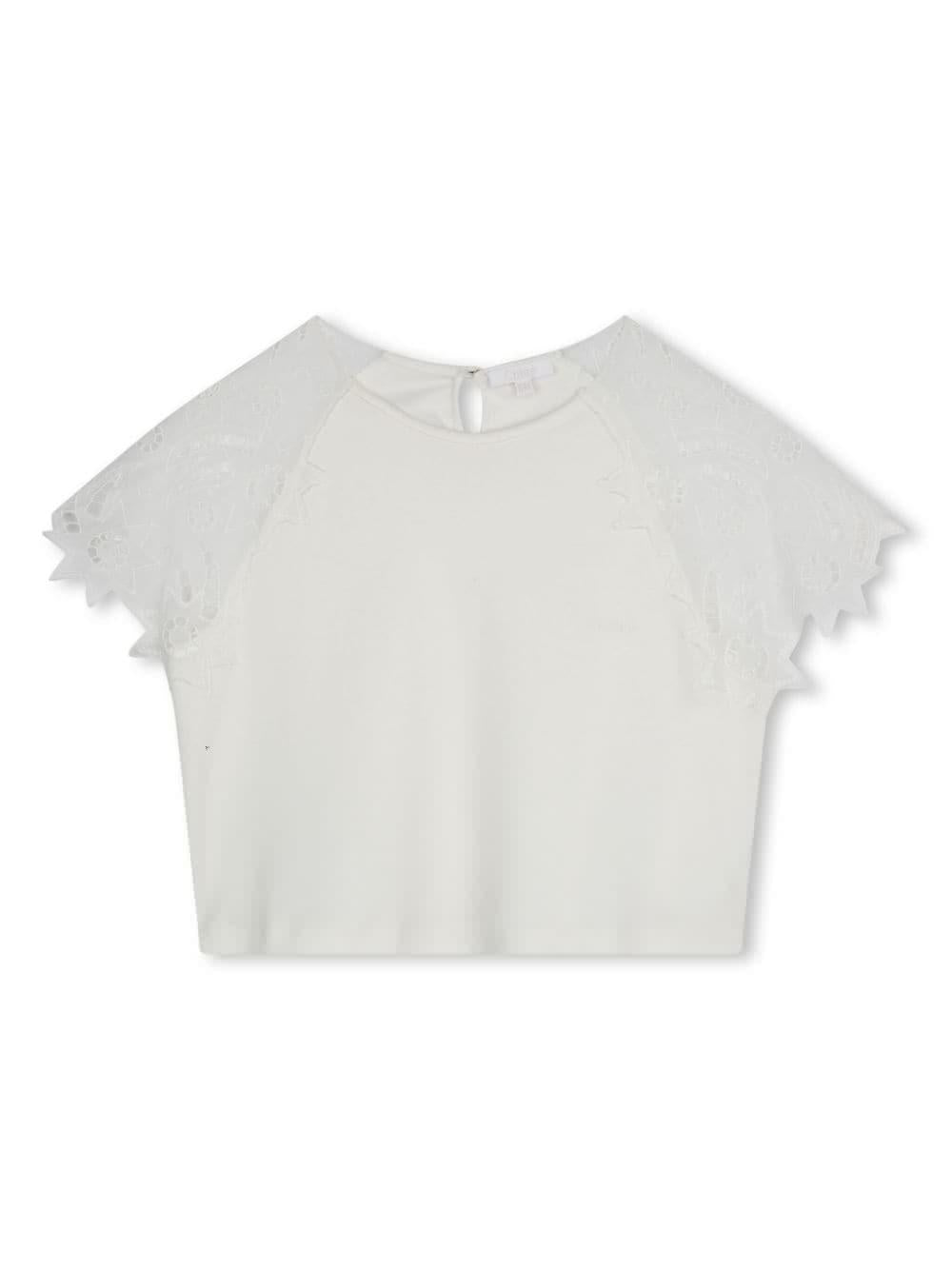 T-shirt bambina bianco opaco