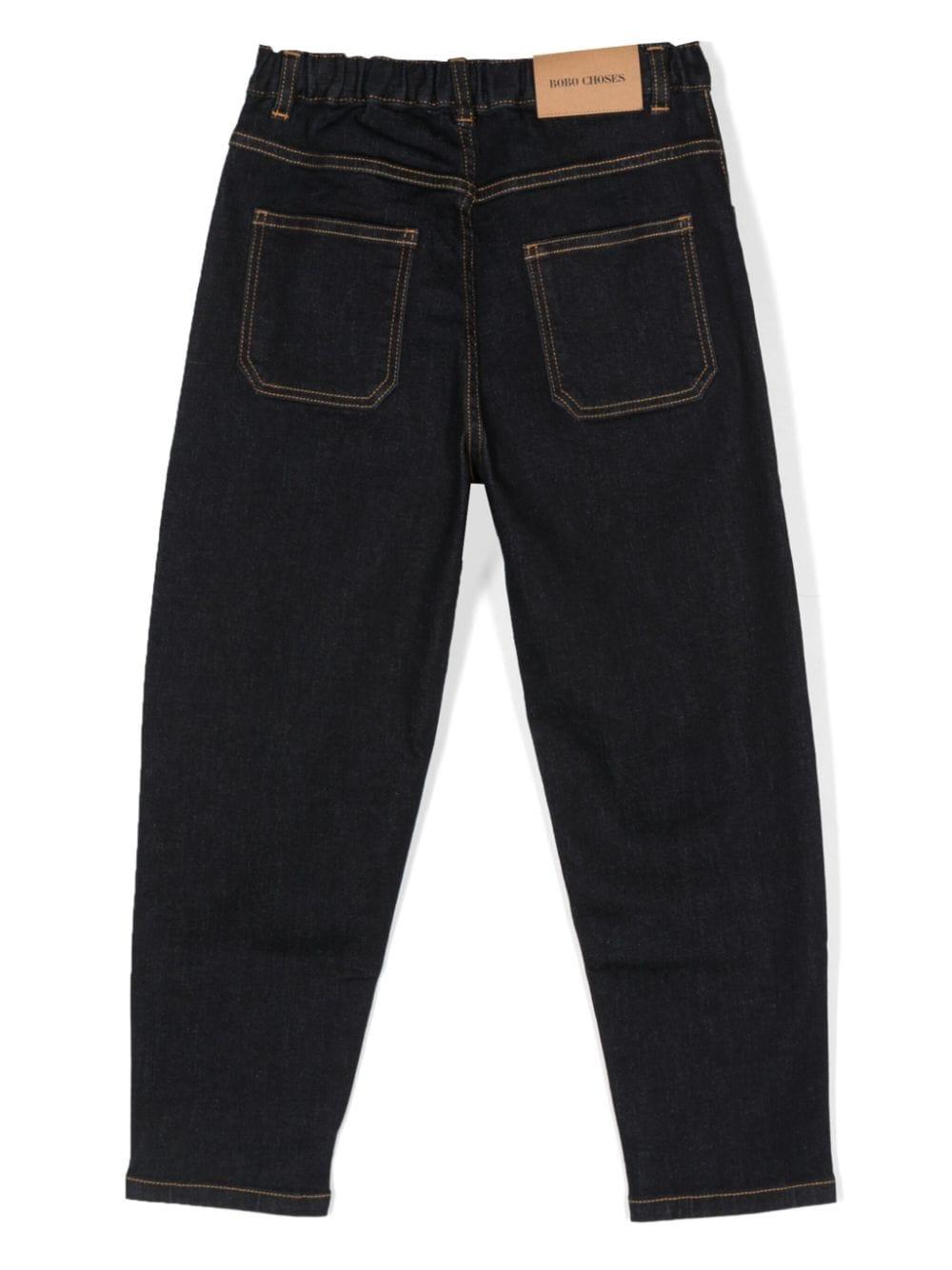 Pantaloni Jeans  indaco bambino con stampa