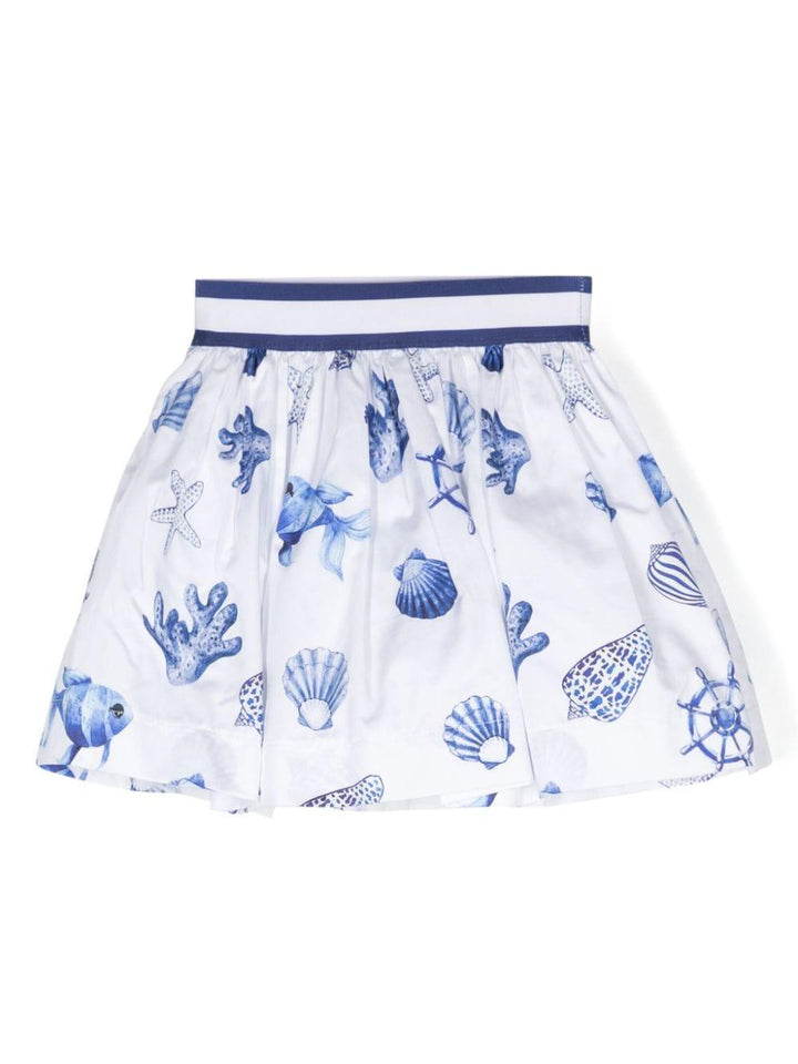 Gonna bambina blu/bianca