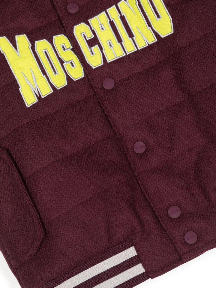 Gilet viola scuro bambino con logo