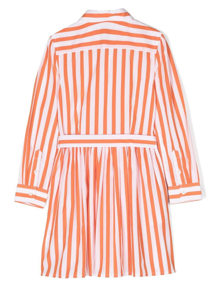 Abito arancione/bianco bambina