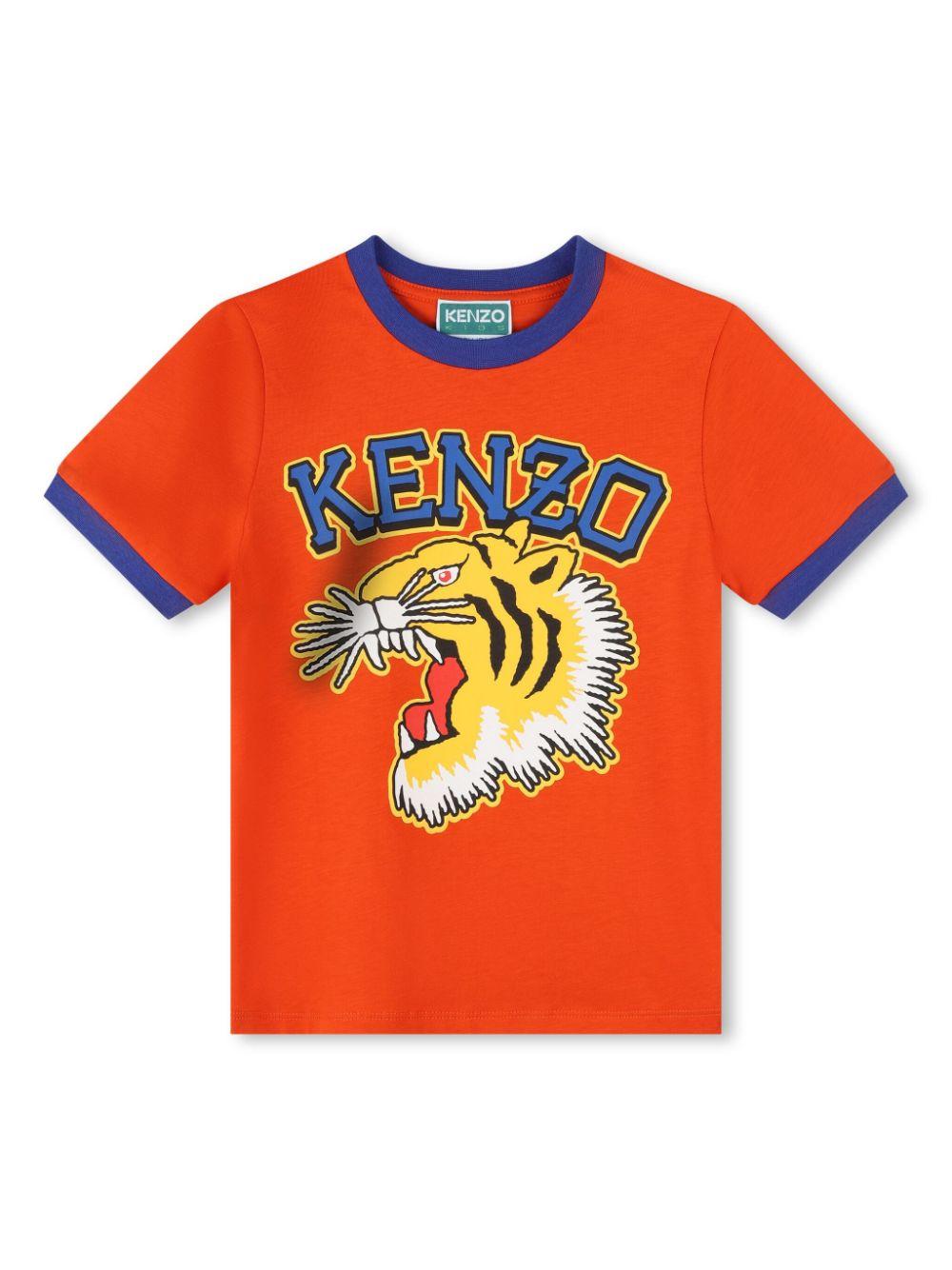 T-shirt arancione bambino K60833 40A KENZO KIDS 