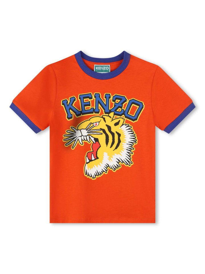 T-shirt arancione bambino K60833 40A KENZO KIDS 