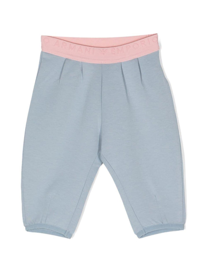 Pantalone blu/ rosa neonata