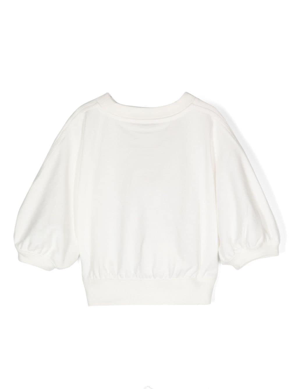 Felpa bambina bianca