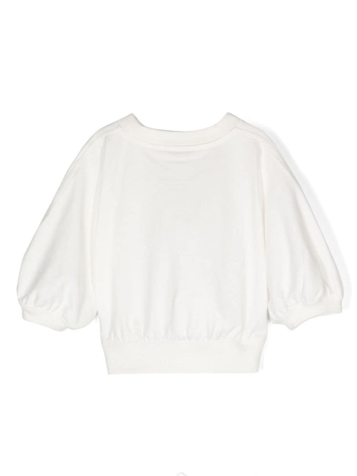 Felpa bambina bianca