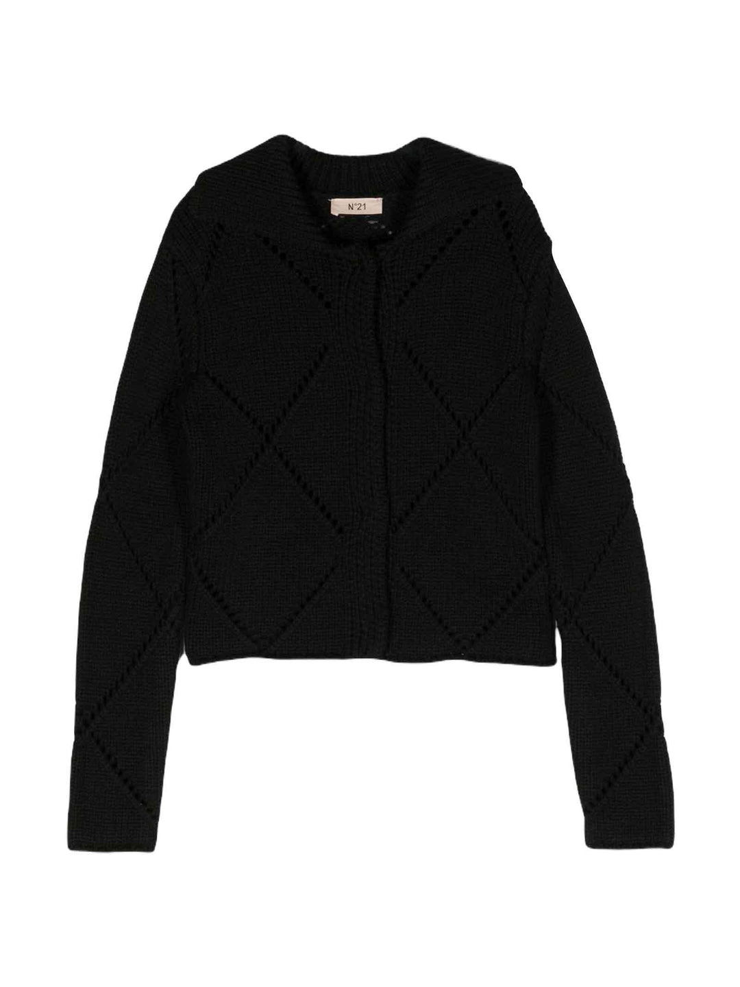 Cardigan nero bambina N21814N0317 0N900 N°21 KIDS 