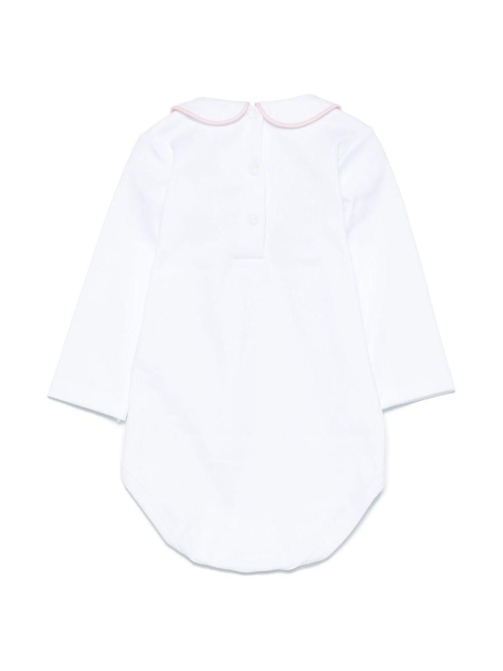 Body bianco/rosa neonata