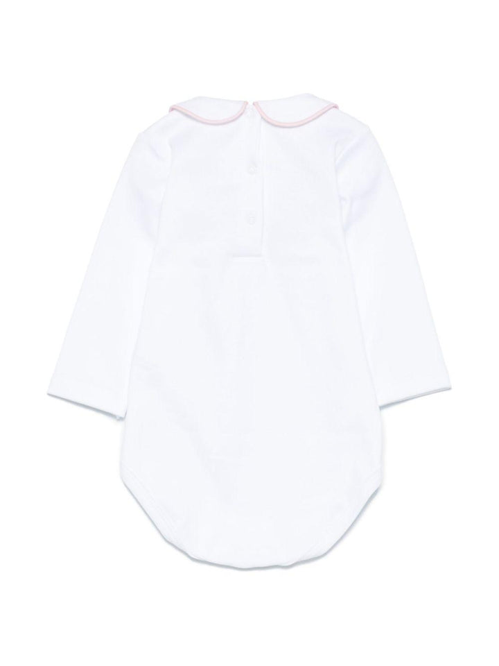 Body bianco/rosa neonata