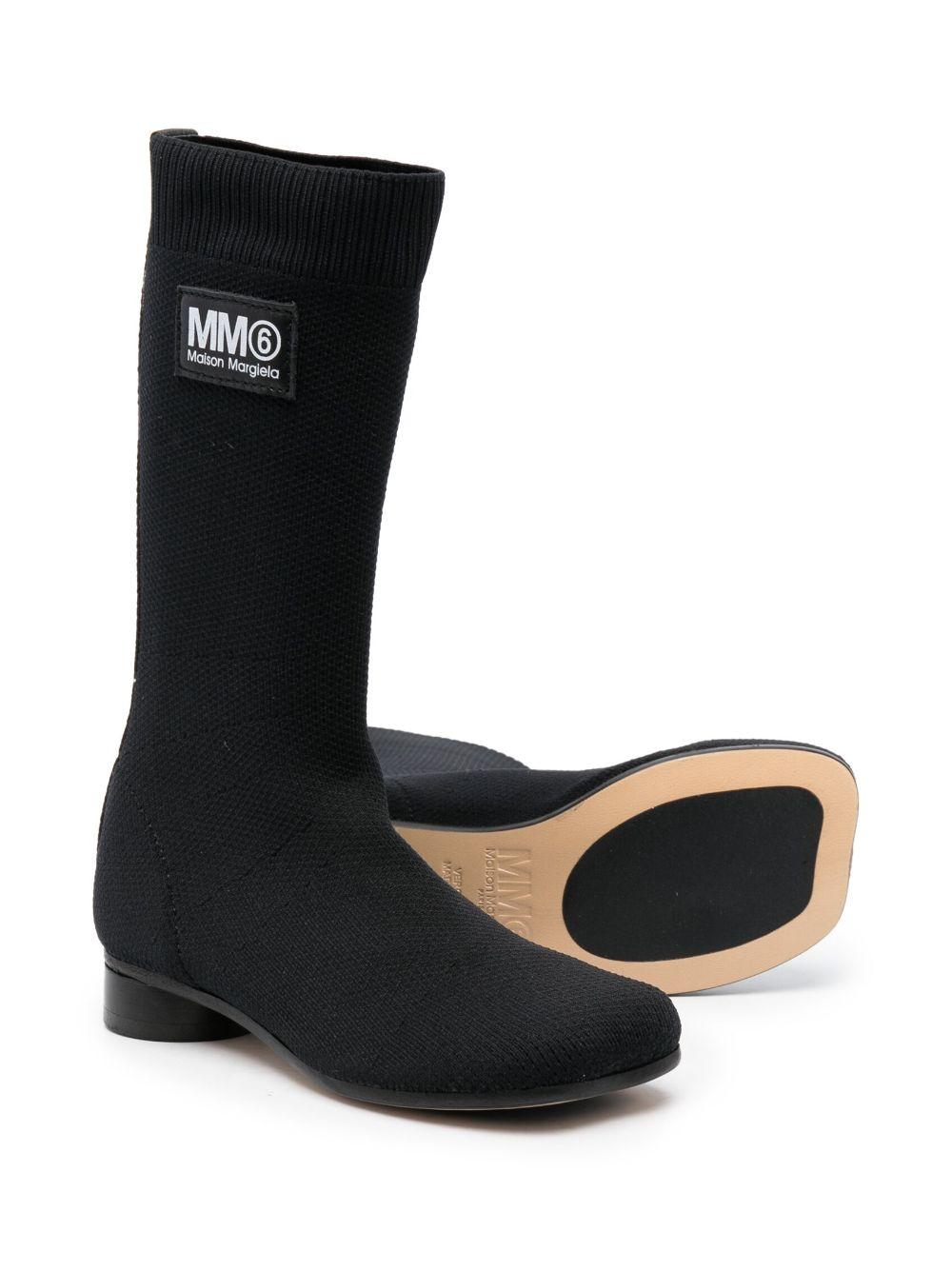 Stivali neri bambina 75010 VAR01 MM6 KIDS 