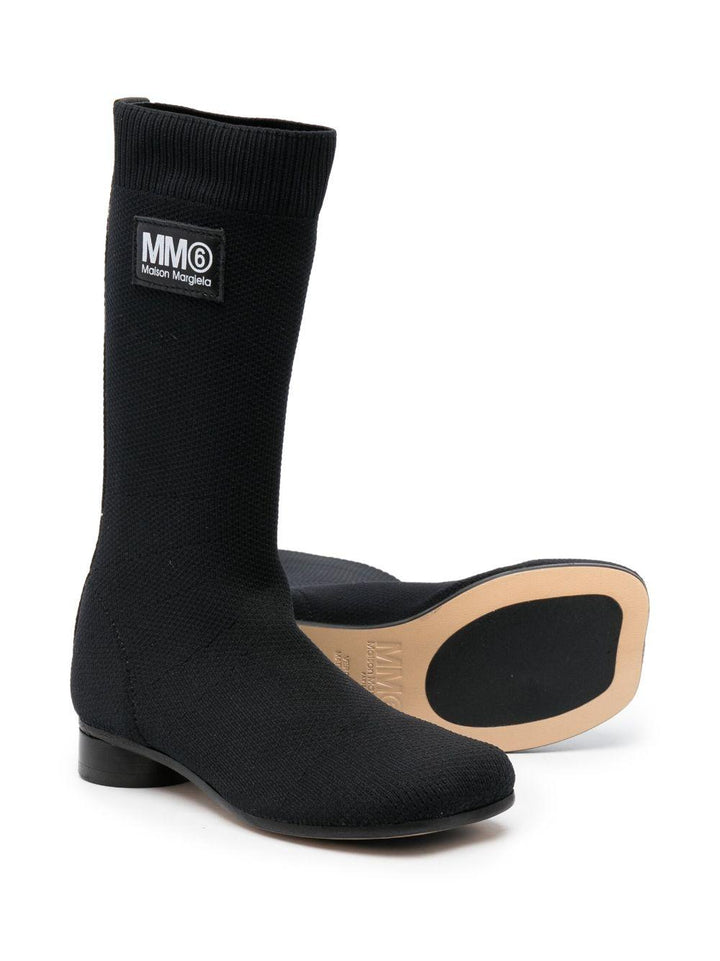 Stivali neri bambina 75010 VAR01 MM6 KIDS 