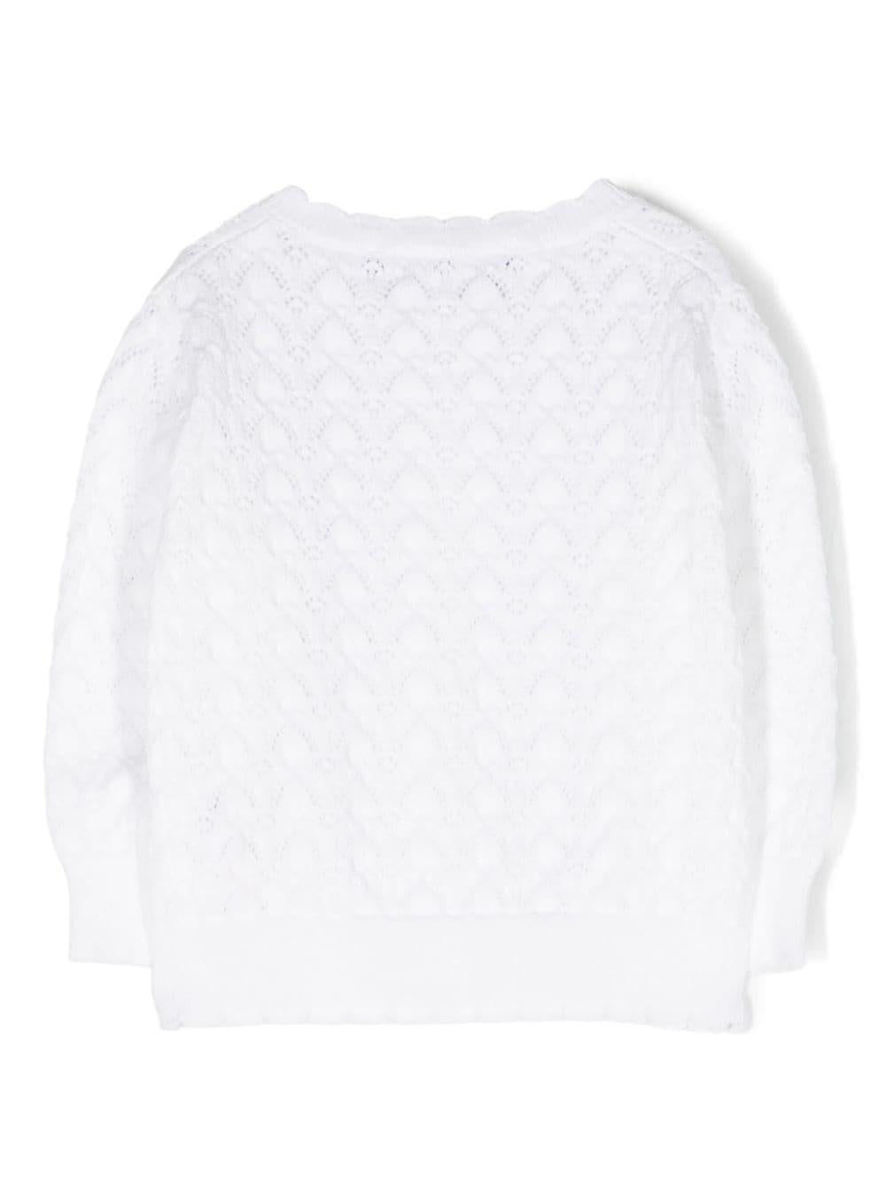 Cardigan bianco neonata