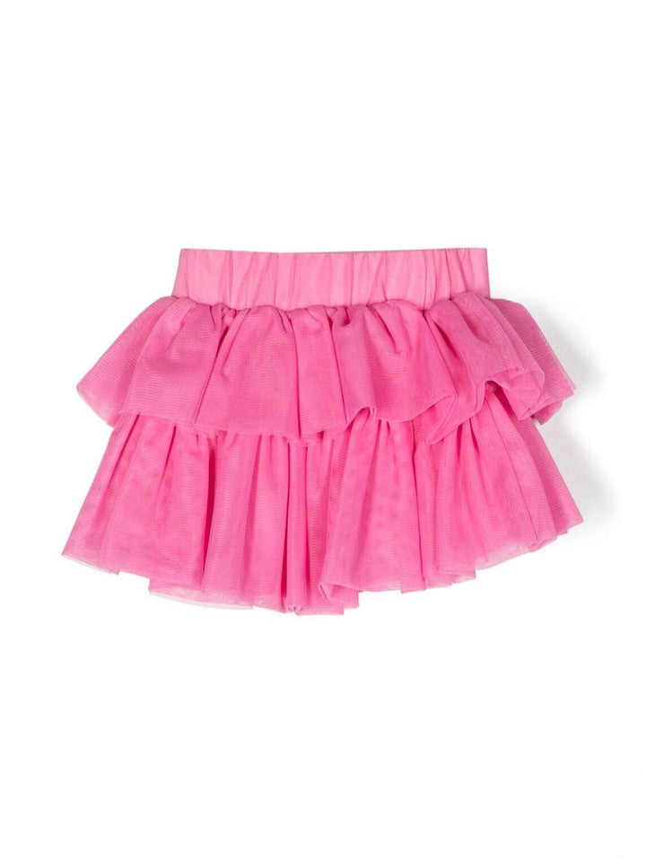 Gonna rosa shocking neonata con logo